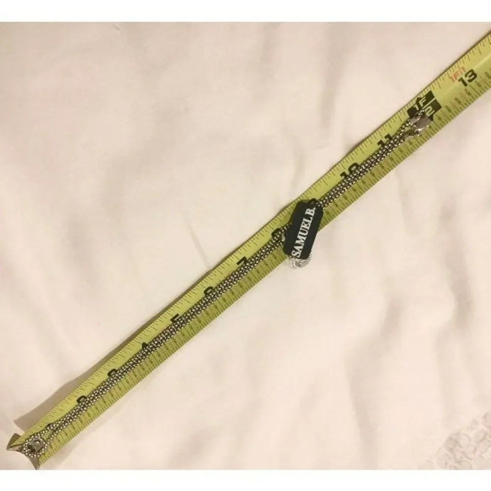 SAMUEL B Sterling Silver 925 Oxidized Popcorn Necklace 24 inches 3mm NWT - Picture 11 of 12